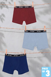 Lee Cooper Boys Long Leg Trunks (Pack of 3) - Multicolor — thumbnail 1
